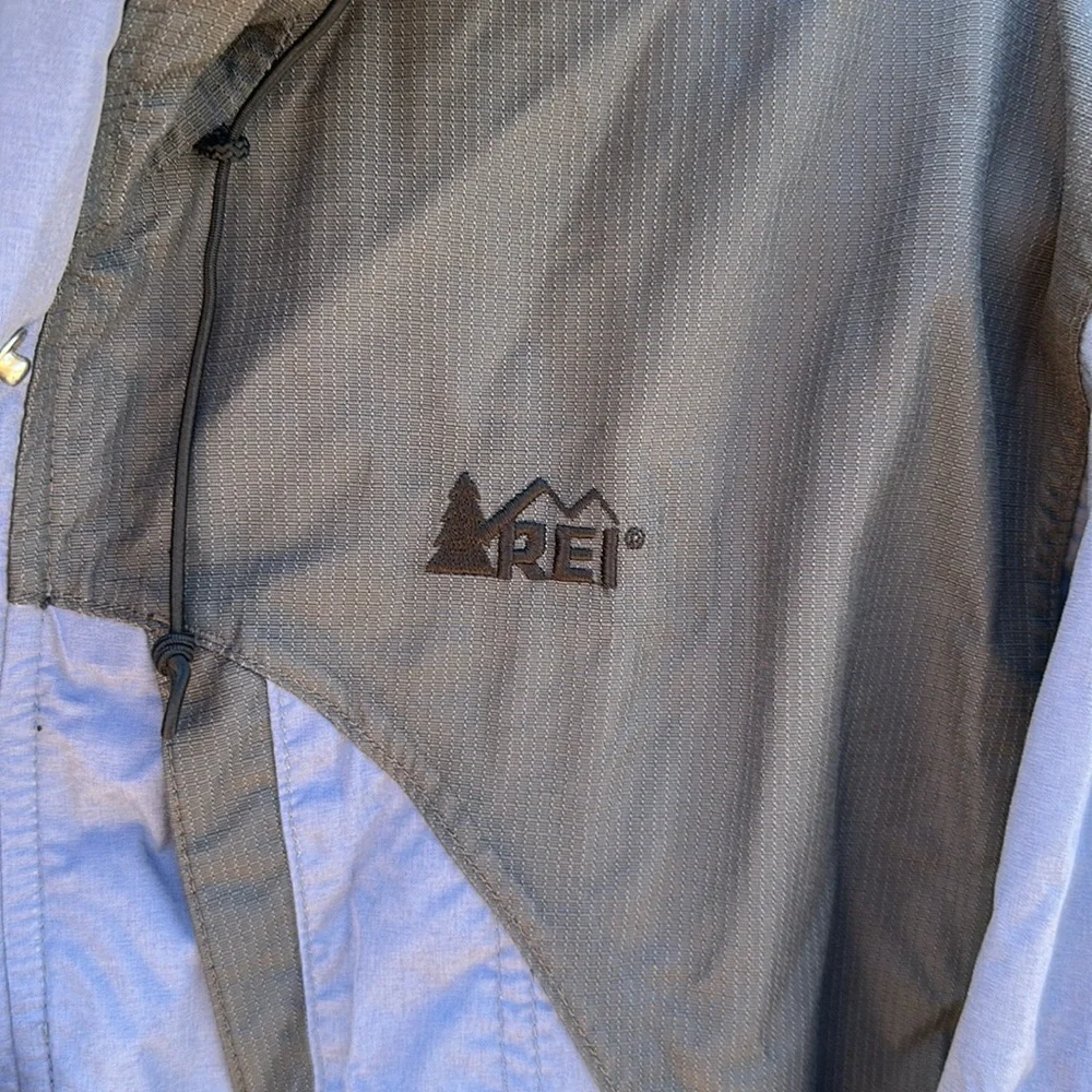 REI Lilac and Gray Rain Jacket with Water-Resistant Fabric and Hood - Picture 5 of 10